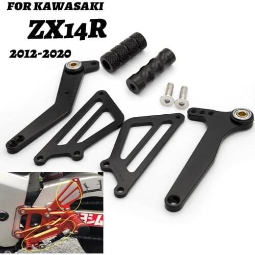CNC Adjustable Motorcycle Rearset Foot Peg Brake Gear Shift Shifter Lever + Wing For Kawasaki ZX14R ABS ZX-14R ZX 14R 2012-2020