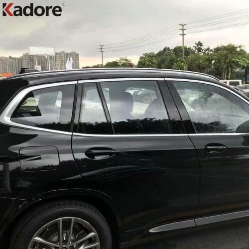 For BMW X 3 X3 2018 2019 Stainless Steel Car Window Trim Garnish Molding Strip Hoods Cover Sticker Styling Accessories