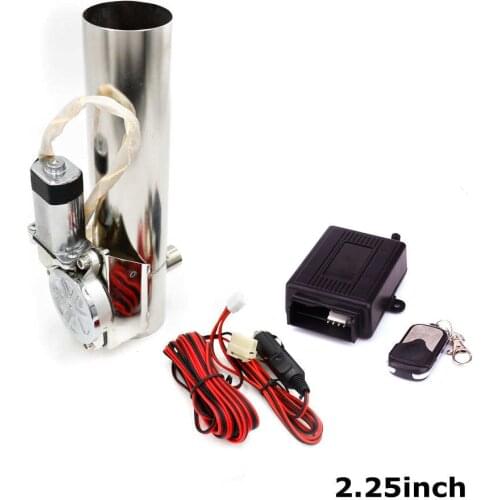 2.25" 57mm Exhaust Control Valve Exhaust Pipe Electric Pipe Exhaust Electrical Cutout with Remote Control Wholesale