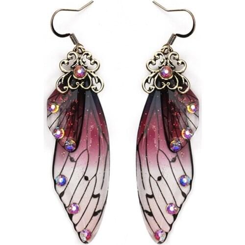 Simulation Butterfly Cicada Wings Drop Earring Women Girls Personalized Fashion Insect Wings Hook Dangle Earring Fashion Jewelry