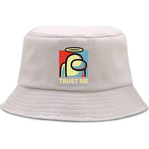 Trust Me Red Seems Kinda Sus Printed Unisex Cap Fashion Casual Sunscreen Hat Hip Hop Fishing Hats Beach Outdoor Fisherman Hat