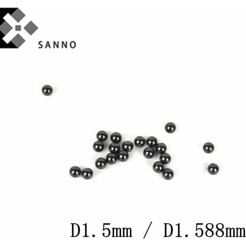 100pcs/pack D1.5mm / D1.588mm Precision G5 Stable 99% Silicon Nitride Si3N4 ceramic ball round grinding media for bearing