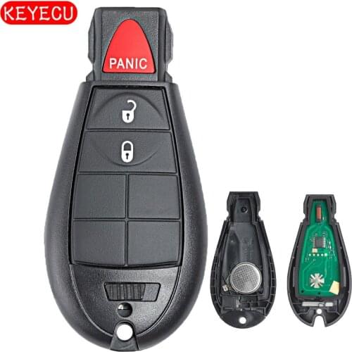 Keyecu Remote Key Fob 3 Button 433 MHz PCF7961A for Dodge RAM 1500 2500 3500 2013-2017 With Remote Start FCC ID: GQ4-53T
