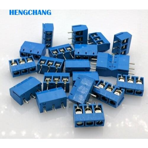 KF-301 3Pins 5.08mm blue connector KF-301 Terminal block 300V/10A Pitch PCB Mount 20pcs/lot