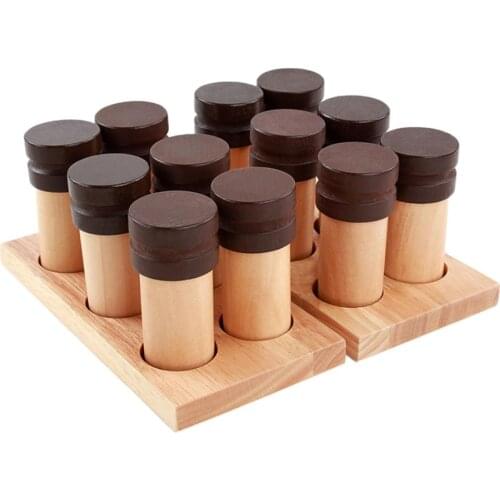 Toddlers Montessori Sensorial Smell Material - 12 Pcs Smelling Cylinders Boxes Children Early Educational Developmental Tools