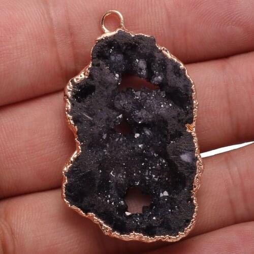 Natural Stone Irregular Agats Pendants Charms Stone Pendants for Jewelry Making DIY Necklace Size 30-35mm 40-45mm
