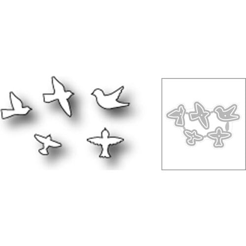 2020 New Animal Bird Wing Silhouettes Metal Cutting Dies For Cut Paper Craft Making Greeting Card Album Scrapbooking No Stamps