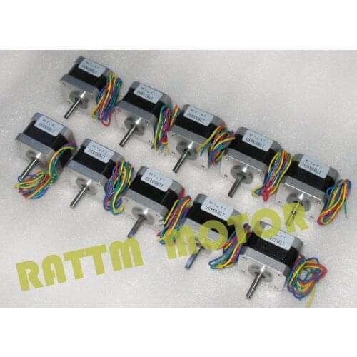 New products! 10pcs NEMA17 34MM/ 38Oz-in CNC stepper motor stepping motor/1.2A for 3D printer / CNC Router Milling / Robot