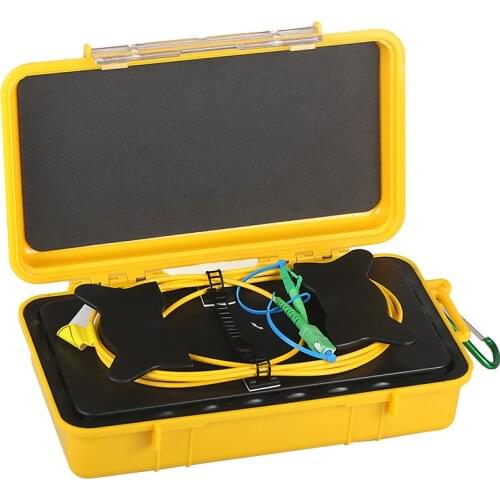 Single-Mode SC/APC to SC/APC for 500M 1Km 2Km 1310/1550nm Fiber Optic OTDR Launch Cable Box Dead Zone Eliminator Fiber Rings Box