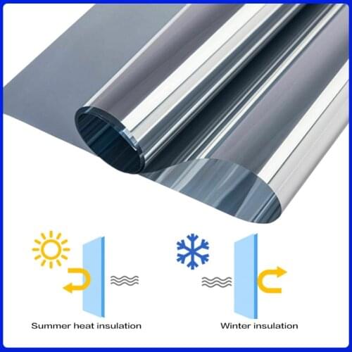 One Way Mirror Window Film 60cm/50cm/40cm Anti-UV Privacy Self-Adhesive Decorative Explosion-Proof Shades For Homes And Offices