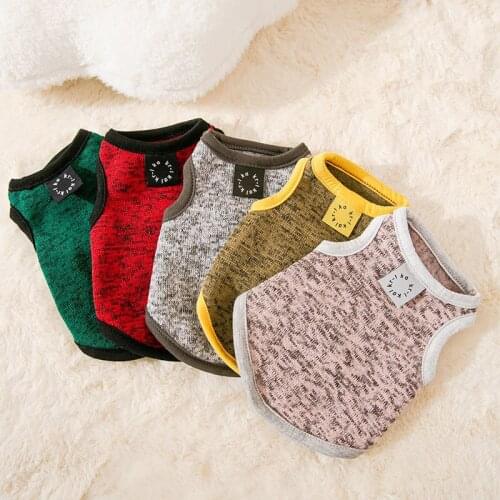 Autumn Winter Knitted Pet Dog Vest Cat Kitten Clothes For Small Dogs Chihuahua Pug Puppy Clothing Soft Sweater Dog Products