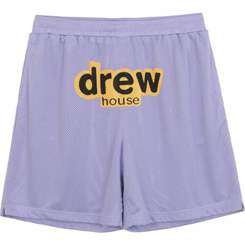 DREW Beach Shorts Mesh Breathable Summer Pants High Quality Tops HOUSE JUSTIN Brand Smiley