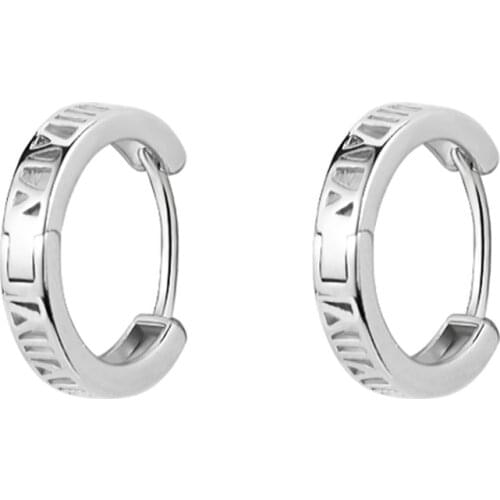 Roman numeral earrings circle female Korean simple temperament earring