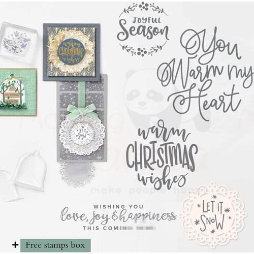 Christmas Metal Cutting Dies and Stamps Stencil Templates for Diy Scrapbooking Photo Album Paper Card Making Craft Embossing Die