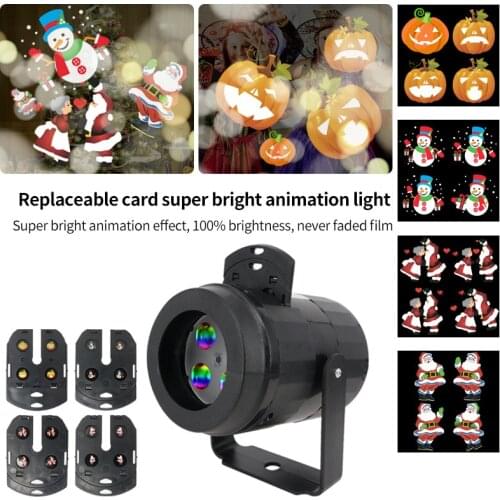 Christmas Projector Super Bright Pattern Rotating Indoor Projection Lamp 360 Degree Rotation Night Light Lamp Decoration Lamp
