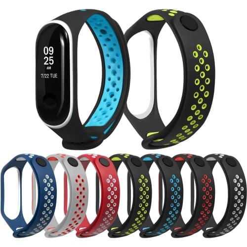 Sport for Mi Band 5 4 Strap Wrist Strap for Xiaomi mi band 3/4 Soft Silicone Bracelet for Mi band 4 5 band3 Smart Watch Bracelet
