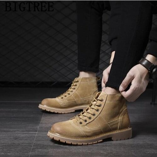 Military Shoes Men Boots For Men Genuine Leather Army Shoes Desert Boots Ankle Boots Men Zapatos Hombre Casual Cuero Ayakkabi