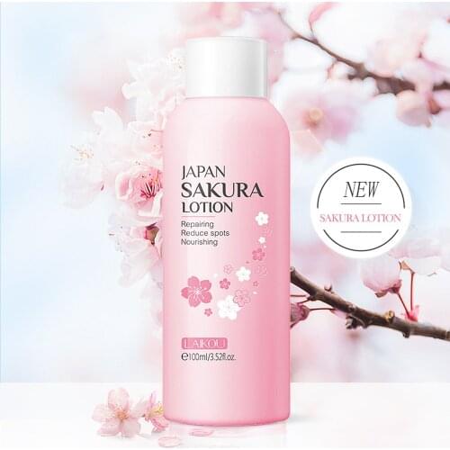 LAIKOU Japan Sakura Lotion keep nourishing Lock Water Improve Dullness Facecare Essence Anti Wrinkle Brighten Skin Care Liquid