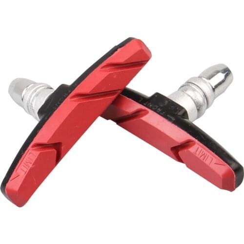 1 Pair Bike Brake Pads Set Road Mountain Bicycle V-Brake Blocks Shoes with Hex Nut and Shims, No Noise No Skid, 70mm