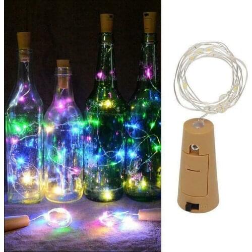 2m 20 LED Mini Bottle Stopper Lamp String Fairy Light Colorful Light Bar Decor