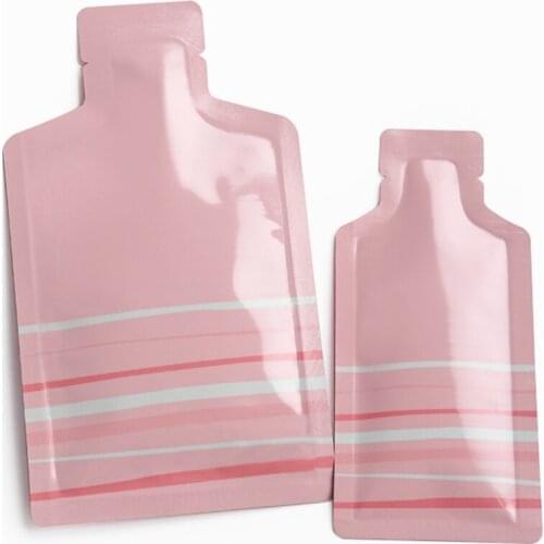 200pcs Flat Open Bottom Pink Metal Food Package Bags Pure Aluminum Foil Coffee Milk Storage Food Grade Packaging Pouches