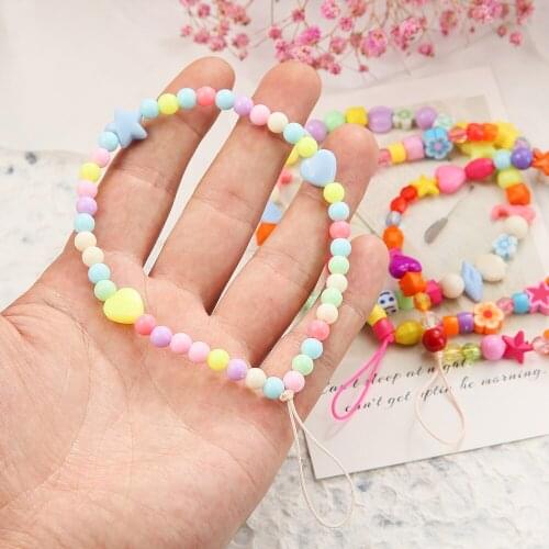 2021 New Mobile Phone Accessory Straps Neck Mobile Phone Straps Bead Hanging Chain For Phone Mobile Phone Cord Boho Ornament
