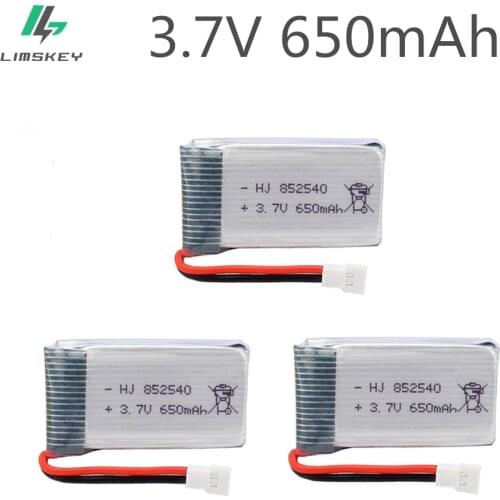 3pcs 3.7V 650mAh Drone Rechargeable Lipo Battery 802540 For SYMA X5C X5C-1 X5 H5C Quadcopter