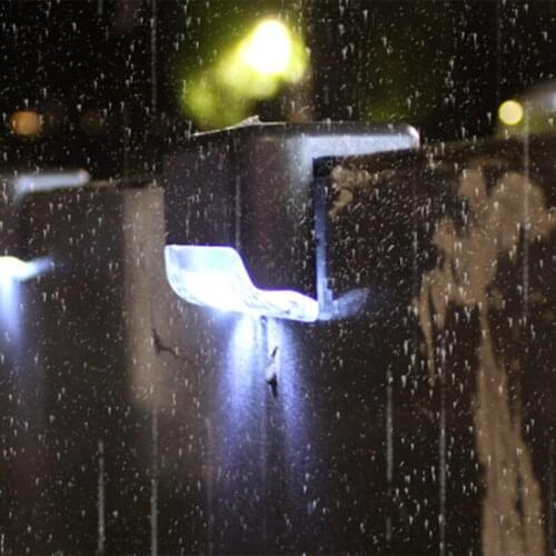 4Pcs LED Solar Path Stair Lights Outdoor Garden Yard Fence Wall Landscape Lamp Solar Light for Stair Courtyard