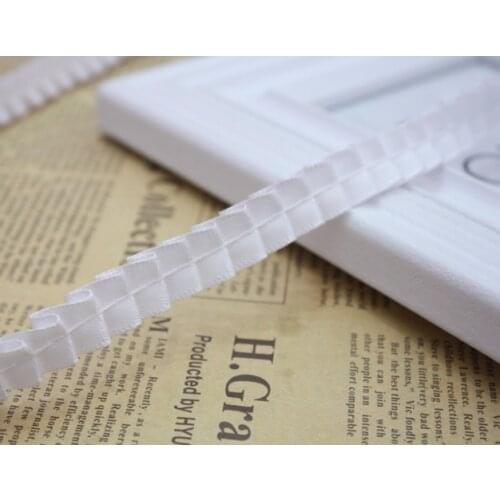 40Yards Craft Lace Trim 1.2cm Wide White Ruffle Trim for DIY Headband Clothes Sewing Embellishment