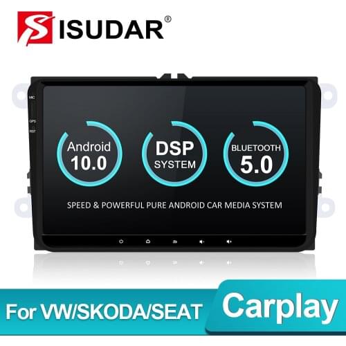 Isudar Auto Radio Android 10 For VW/Golf/POLO/Passat/Skoda/Fabia/Octavia/Seat/Leon Car Multimedia Video Player GPS DVR No 2 Din