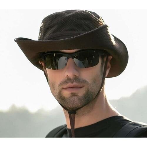 Hiking Hat Men Wide Brim Foldable Cap Summer Hats Sun Protection Hunting Hat Outdoor Hiking Fishing Camping Sport Capsym