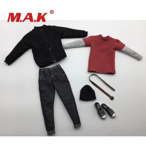 1/6 Scale Male clothing Set Spring Autumn Jackets T-shirt Pant Shoes For 12" Action Figure Dolls