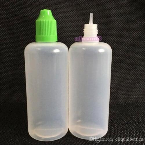 LDPE 100ml Plastic Dropper Bottle With Colored Childproof Cap And Long Thin Dropper Tip Empty Bottle 100 ml In Stock