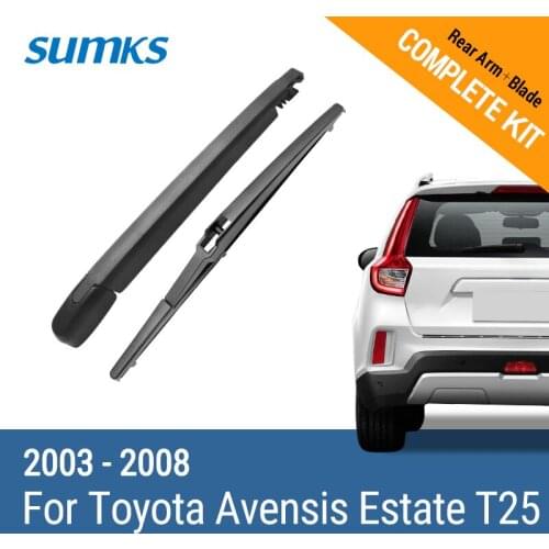 SUMKS Rear Wiper & Arm for Toyota Avensis Estate T25 2003 2004 2005 2006 2007 2008