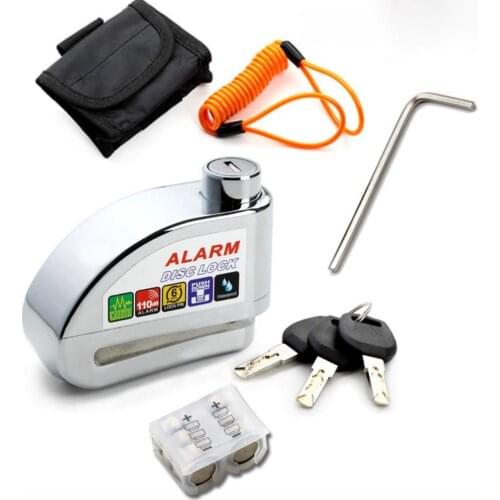 Metal Motorcycle Scooter Anti-theft Brake Disc Lock Wheel Alarm Security Loud