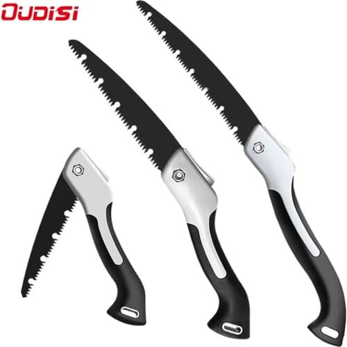 OUDISI Multifunctional Folding Saw Blade Hand Saw Woodworking Cutting Tools SK5 Steel Handle Collapsible Sharp Garden Saw