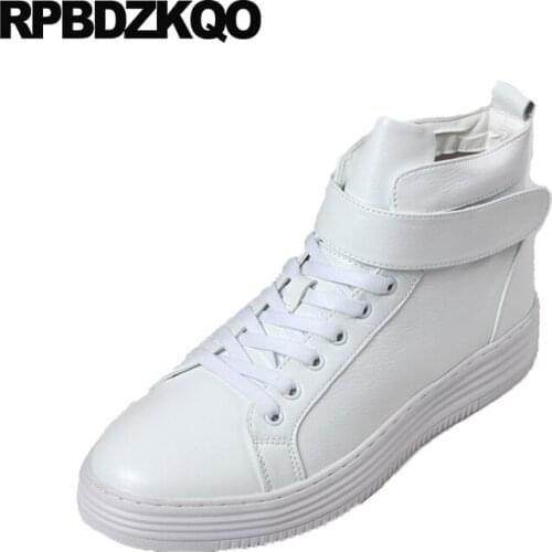 Men Winter Red Sneakers Classic High Top Creepers White Rubber Skate Black 2021 Trainers Elevator British Casual Shoes Platform