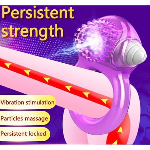 Men Vibrating Penis Ring Chastity Device Vibrator Cock Ring Delay Ejaculation Adult Sex Toys for Men Clitoris Stimulate Sex Shop