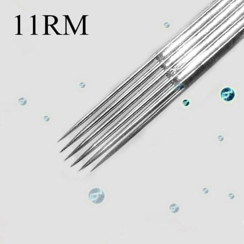 Box Of 50pcs Disposable Sterilized 11RM Tattoo Needles (11 Curved Magnum) Wholesale Supply