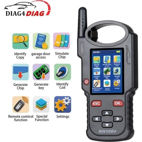 KH100 + Smart Key Programmer Lonsdor KH100+ HandHeld Lonsdor Key Identify/Copy/Generate Chip Upgraded Version of KH100