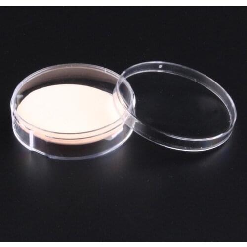 Transparent Square Round Puff Box BB Cream Powder Storage Case Makeup Holder