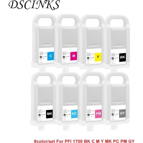 8Color PFI 1700 Empty refill cartridge for Canon Pro 2000 4000 4000s 6000 6000s Pro 2100 4100 6100 printer with PFI 1700 chip