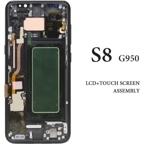1PCS 5.8'' For Samsung S8 G950F For SM-G950 touch screen Digitizer assembly with frame For Samsung S8 phone lcd replacement