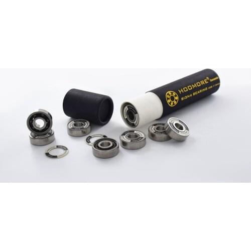 Si3N4 Black Ceramic 608 Speed Skating Bearing 608RS 7-beads High Speed Inline Speed Skates Bearing Race for Track Marathon Road