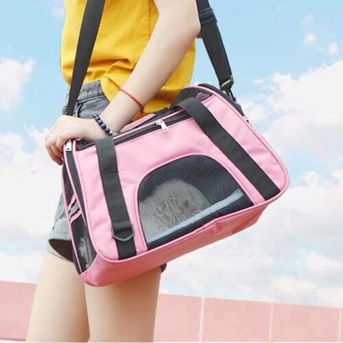 Dog Bags Portable Dog Carrier Bag Mesh Breathable Carrier Bags for Small Dogs Foldable Cats Handbag Travel Pet Bag Transport Bag