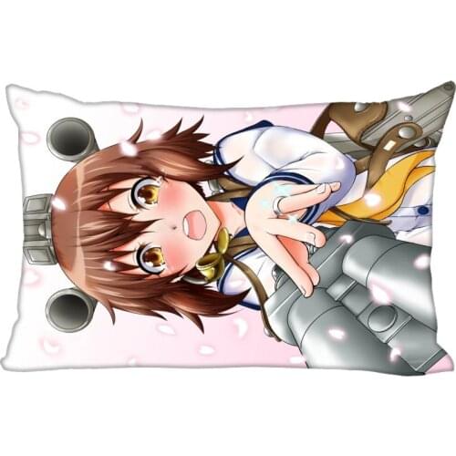 High Quality Custom Kantai Collection Pillowcase 45x35cm(One Side) Rectangle Zipper Print Throw Pillowcase Cover