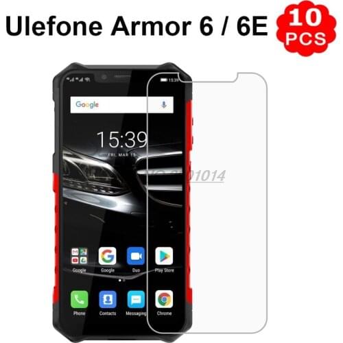 10PCS Tempered Glass For Ulefone Armor 6 6E Screen Protector 2.5D 9H protective phone film For Ulefone Armor 6E 6.2" Glass Cover
