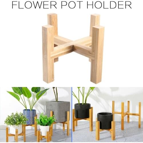 1pc Flower Pot Holder Wooden Shelf Rack for Office Home Stand Plant Flower Pot Holder Wood Home Garden Display Tools