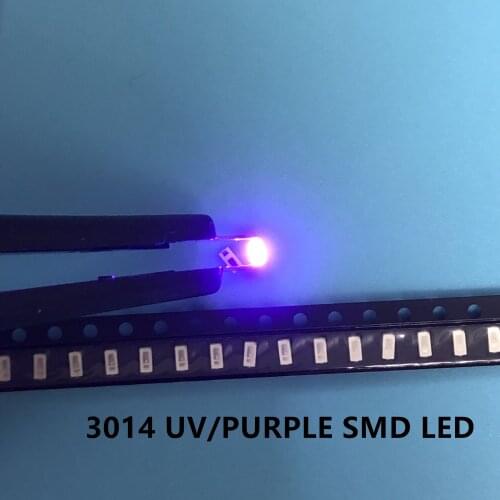 1000X 0.1W 3014 SMD UV LED light source 395-400nm 3014 UV led lamp bead free shipping