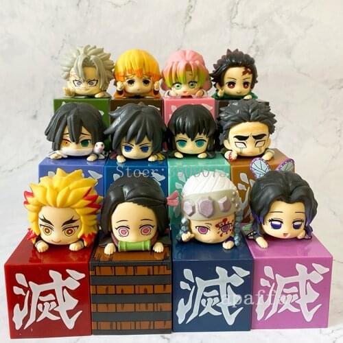 13cm Demon Slayer Anime Figure Kamado Tanjirou Agatsuma Zenitsu Action Figure Kimetsu No Yaiba Kamado Nezuko Figurine Model Doll